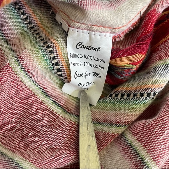 Jaded Gypsy Aztec Western Jacket Boho Southwest Serape Zip Shirt S/M Sunset Vibe - Picture 6 of 15